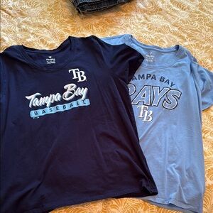 Set of 2 Women’s Fanatics Tampa Bay Rays Tshirts Tees 2XL